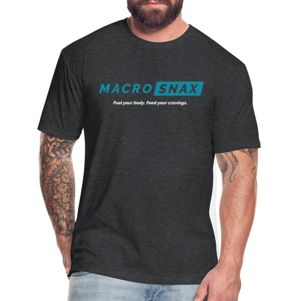 Macro Snax Fitted T-Shirt - heather black