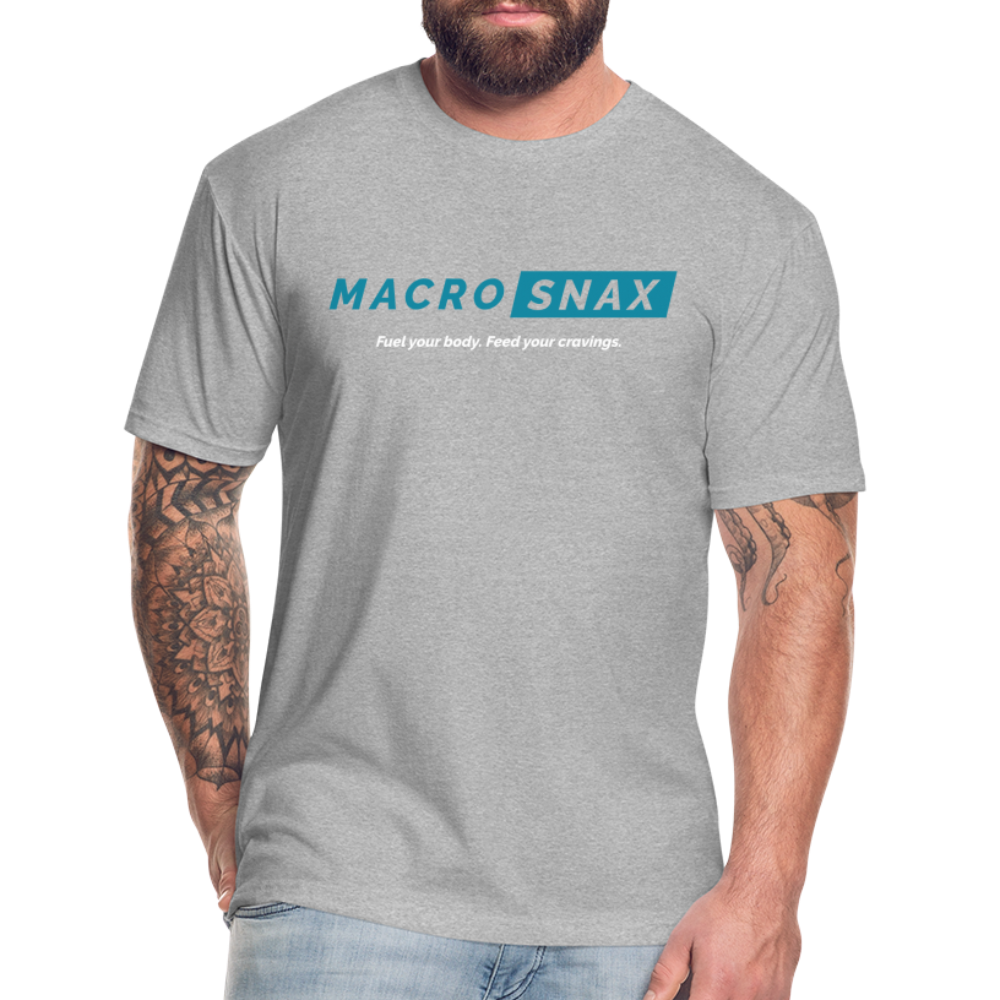 Macro Snax Fitted T-Shirt - heather gray