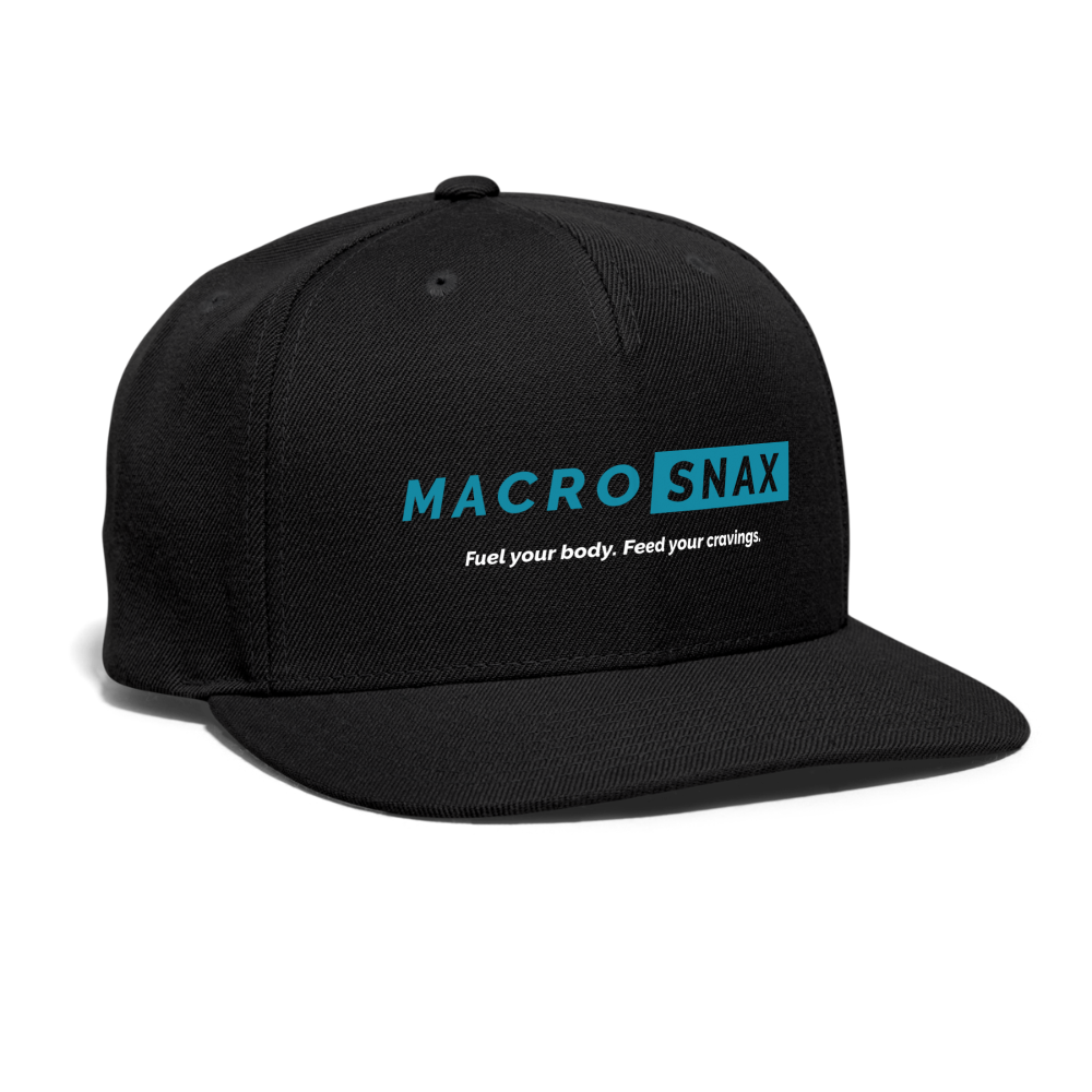 Snapback Baseball Cap - black